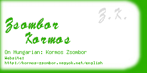 zsombor kormos business card